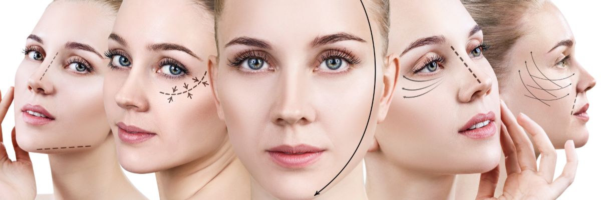 woman face shown from multiple angles for aesthetic analysis