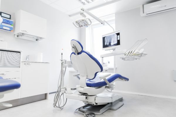 Modern dental clinic interior with advanced equipment