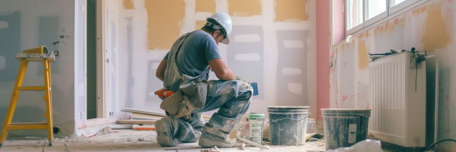 Contractor working on a home renovation project