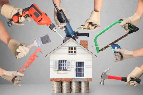 Different tools used for home repair and maintenance services