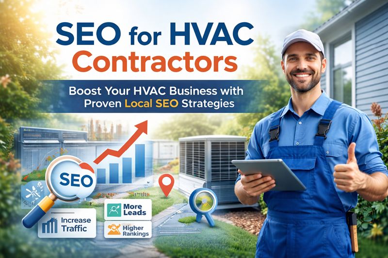 HVAC SEO marketing analytics showing growth in traffic and leads