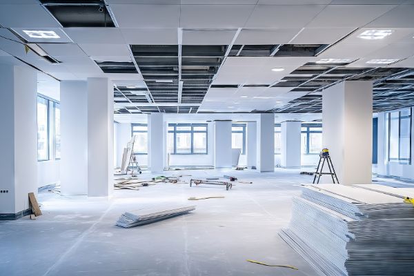 Office interior under construction and renovation