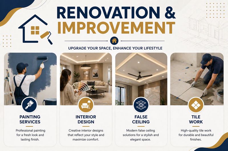 Home renovation and improvement services for modern living spaces