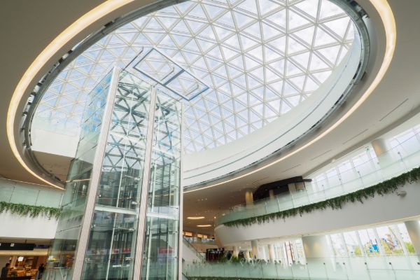 Shopping mall interior construction and modern architecture design