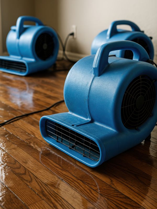 Water damage restoration drying equipment air movers