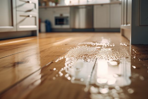 Water leakage on floor due to plumbing problem