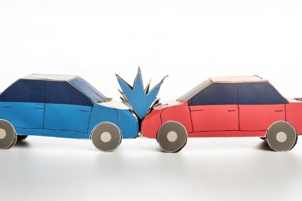 Car accident claim showing two vehicles in a collision