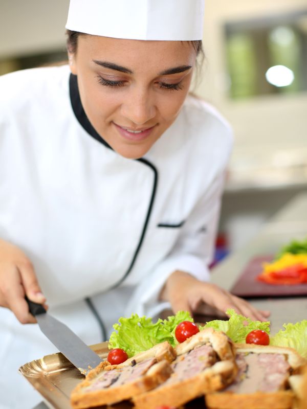 Chef preparing fresh food for a catering event