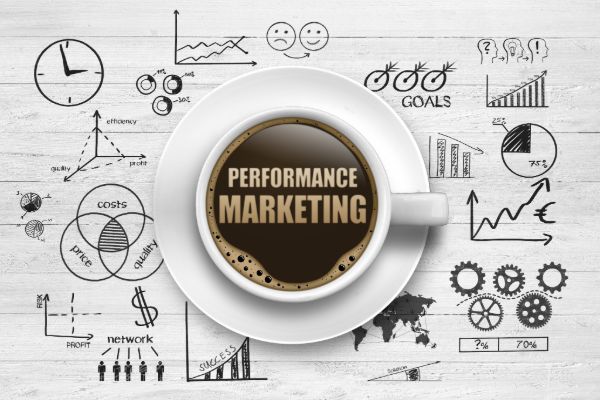 Data-driven performance marketing concept with analytics, strategy, and business growth insights