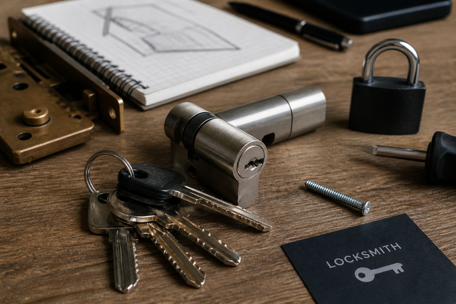 Locksmith tools and keys