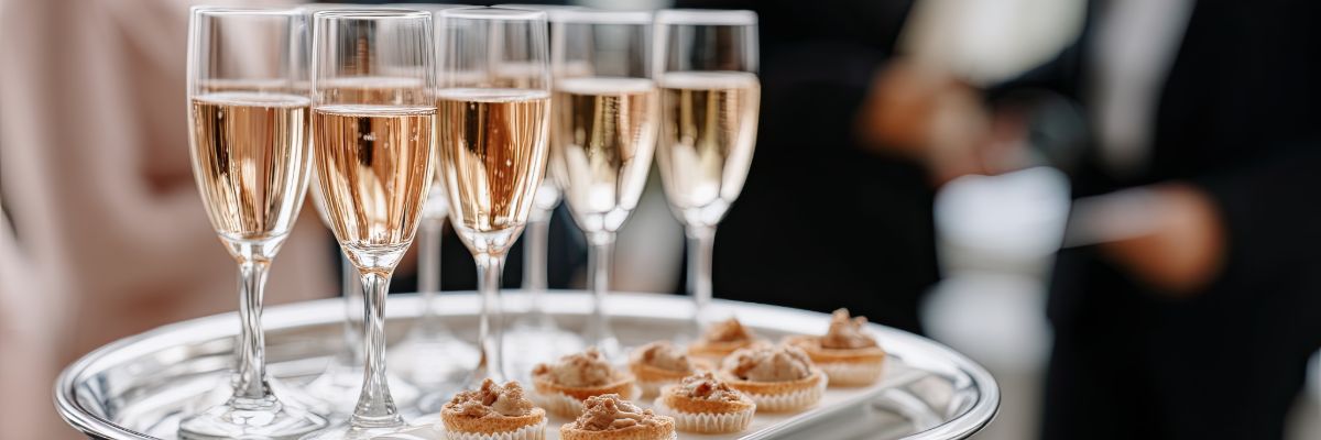 Luxury event catering at a formal celebration