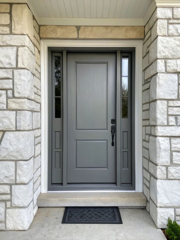 Modern front entry door at a residential home