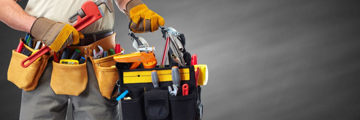 Professional handyman tools and repair equipment for home maintenance services
