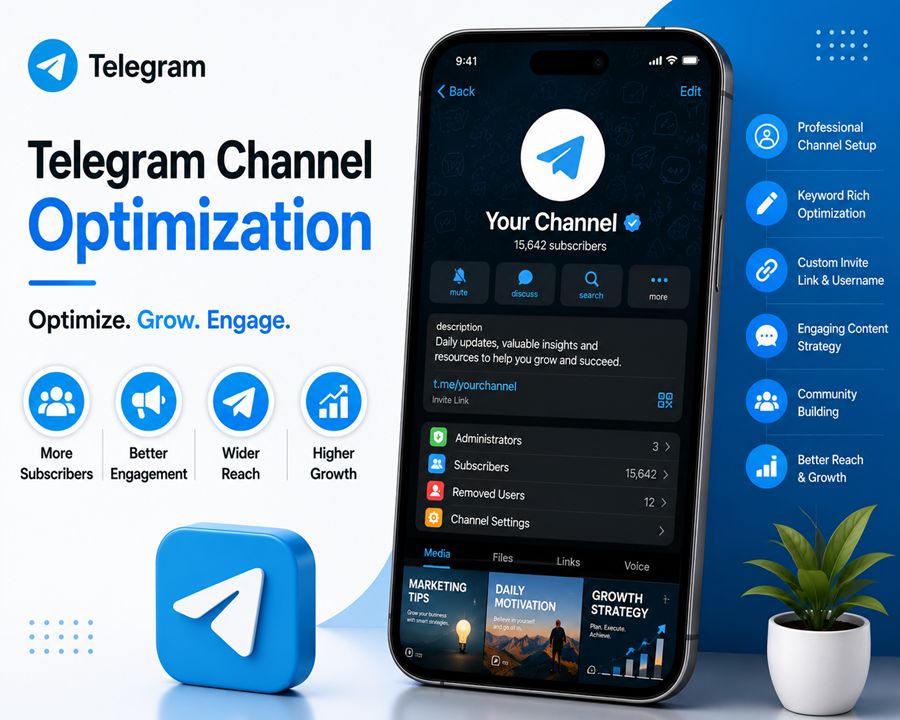 Telegram channel optimization interface with subscriber and engagement insights
