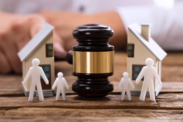 Child custody and divorce law representation concept