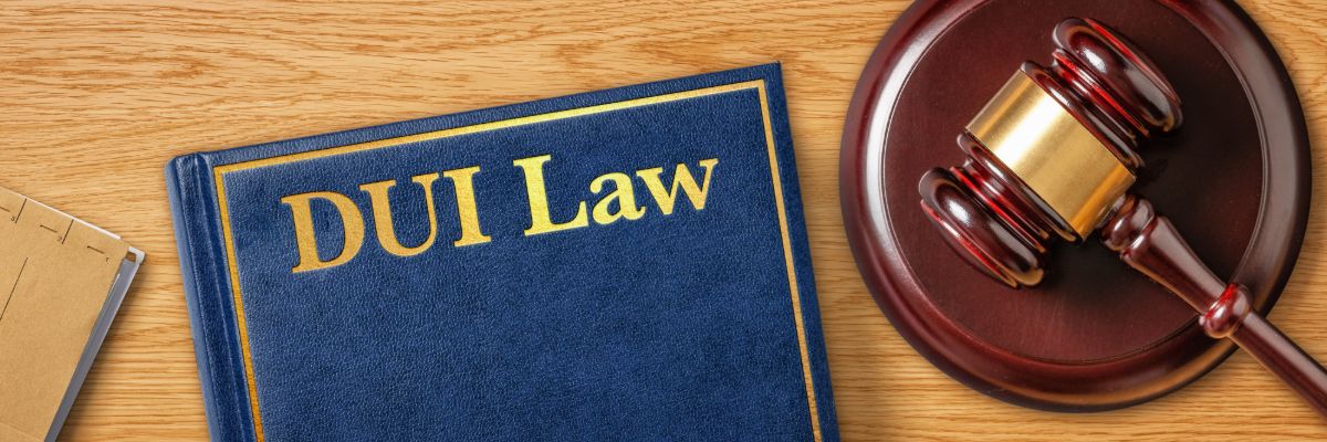 DUI law book and legal materials related to drunk driving defense