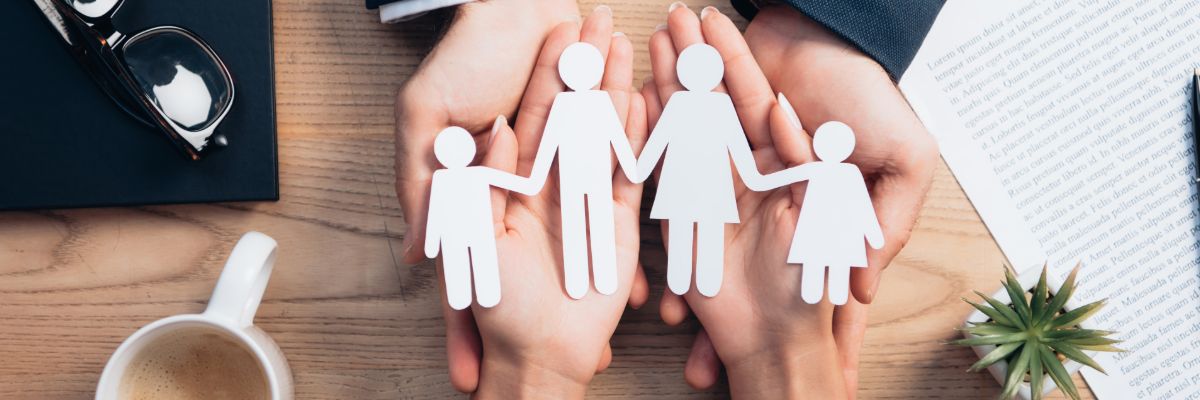 Family legal protection and support concept