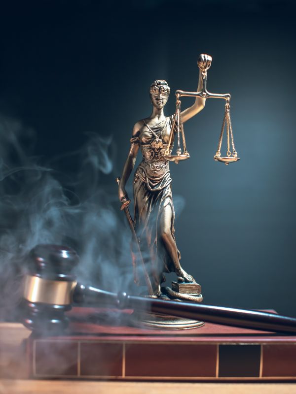 Lady Justice statue representing criminal defense attorneys and legal representation